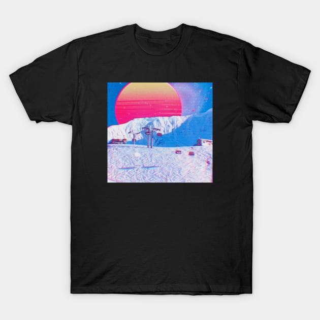 Aesthetic Ski T-Shirt by lofi_retrowave